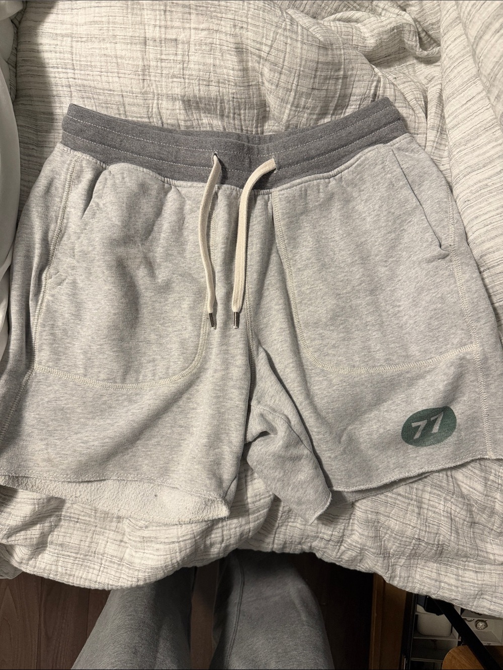Men's Gray Athletic Drawstring Shorts